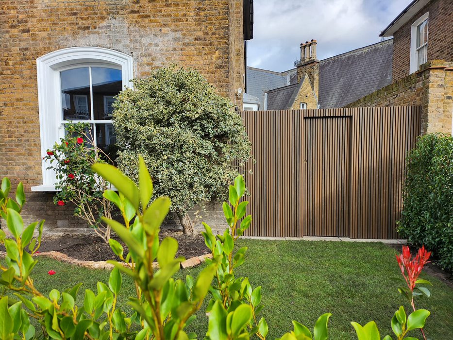 Contemporary Slatted Cladding - Cedar Brown