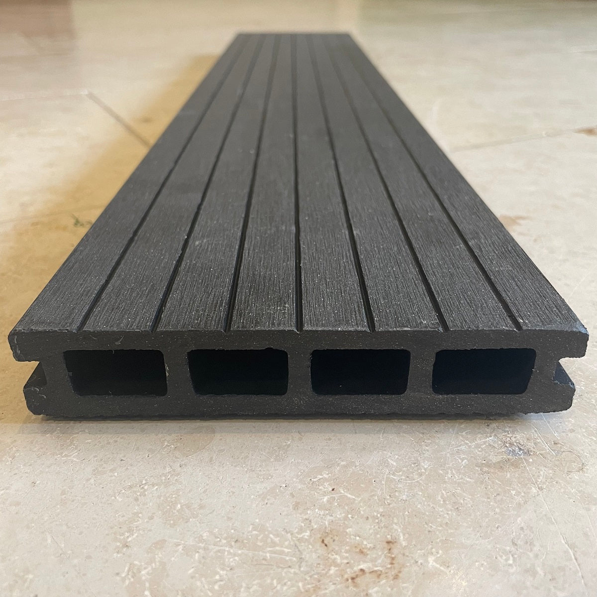 Classic Composite Decking - Iron Black - 3.6M Reversible Wood-Grain / Grooved Deck Board