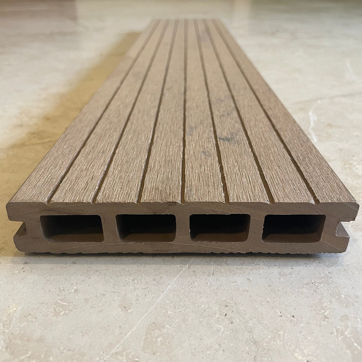 Classic Composite Decking - Bourbon Brown - 3.6M Reversible Wood-Grain / Grooved Deck Board