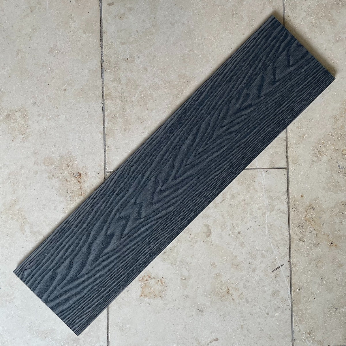 Classic Composite Decking Fascia Board - Graphite Grey - 3.6M Reversible Wood-Grain / Grooved