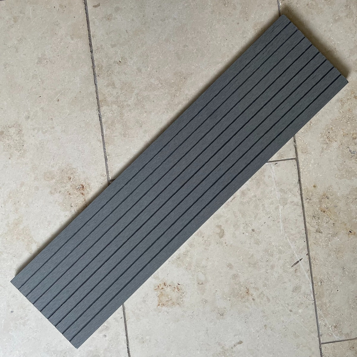 Classic Composite Decking Fascia Board - Graphite Grey - 3.6M Reversible Wood-Grain / Grooved