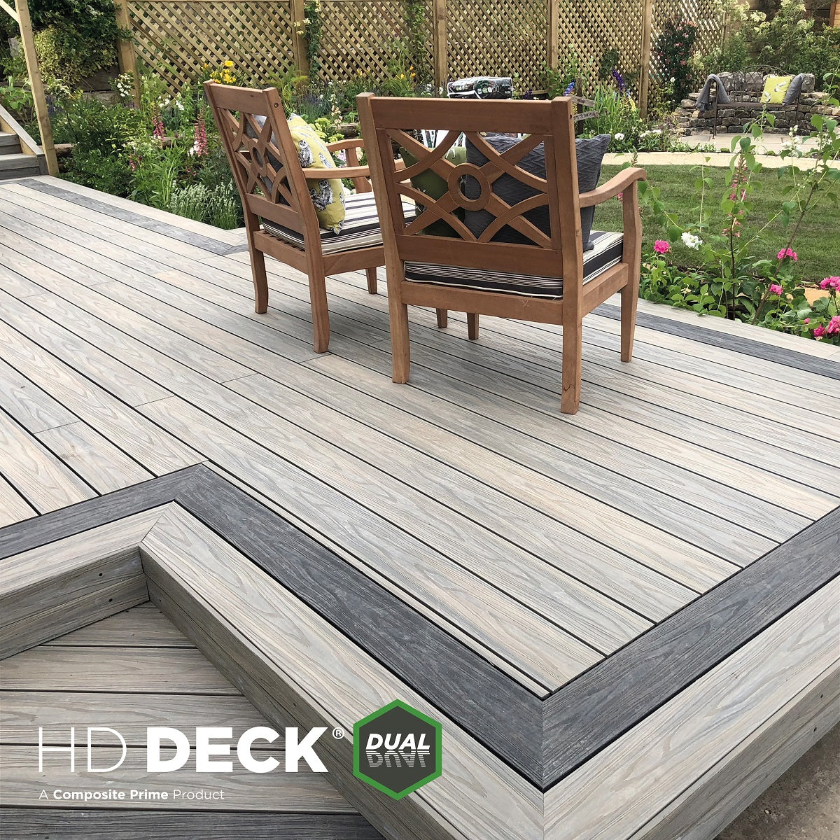 Composite Prime - HD Deck Dual Decking - Deck Board - Antique / Carbon