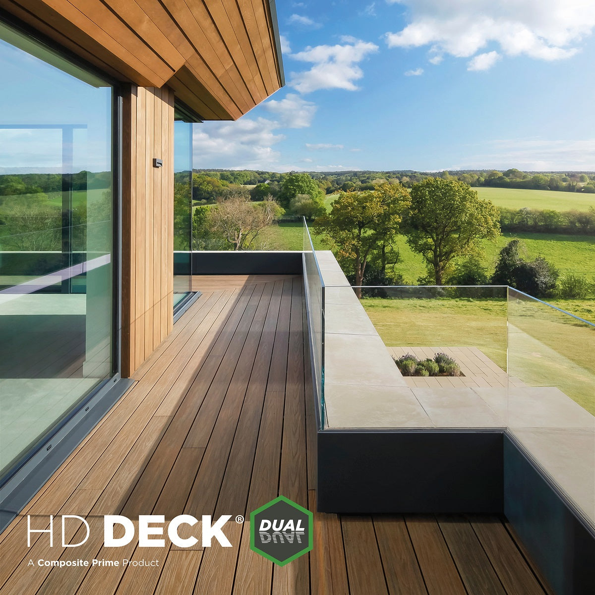 Composite Prime - HD Deck Dual Decking - Deck Board - Walnut / Oak