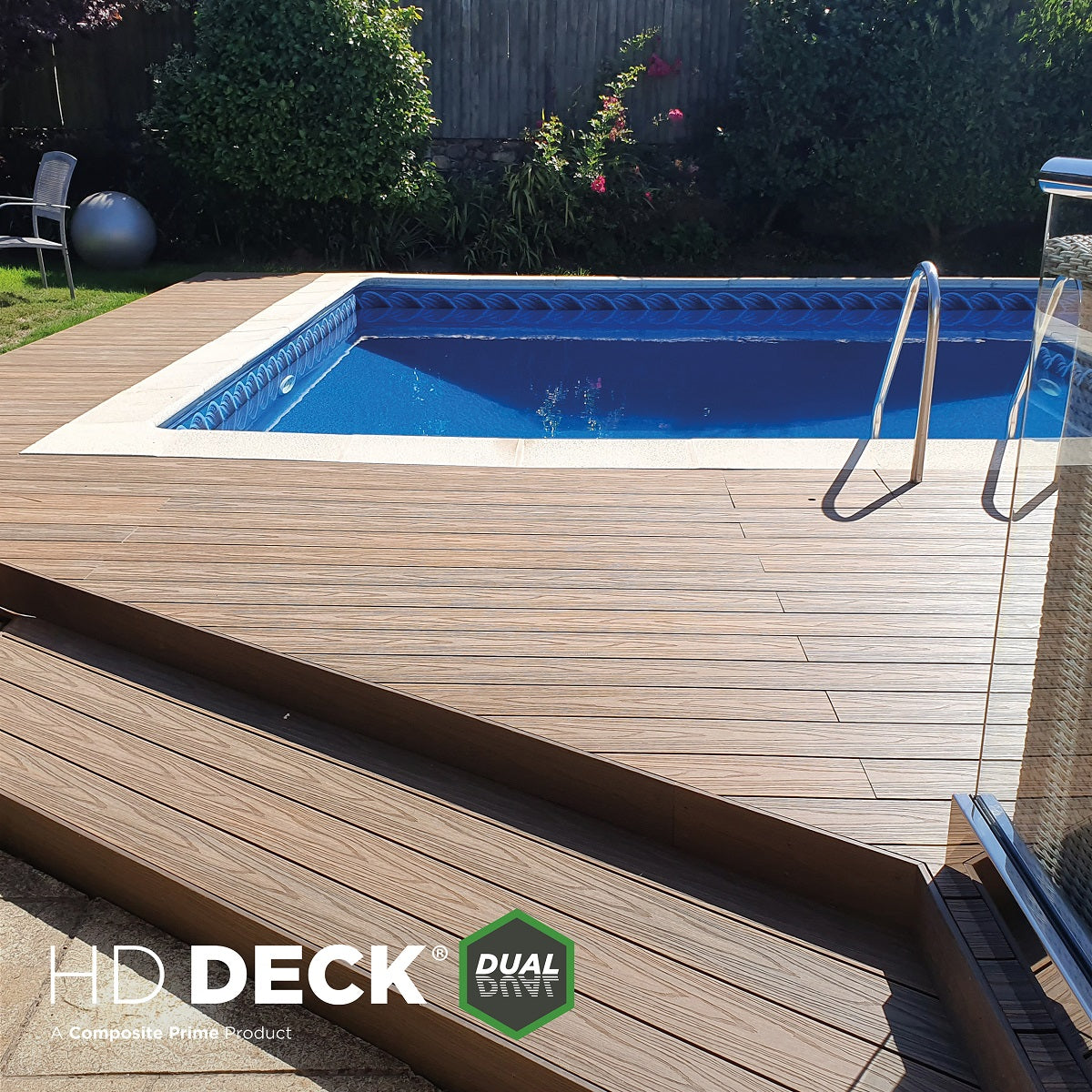 Composite Prime - HD Deck Dual Decking - Deck Board - Walnut / Oak