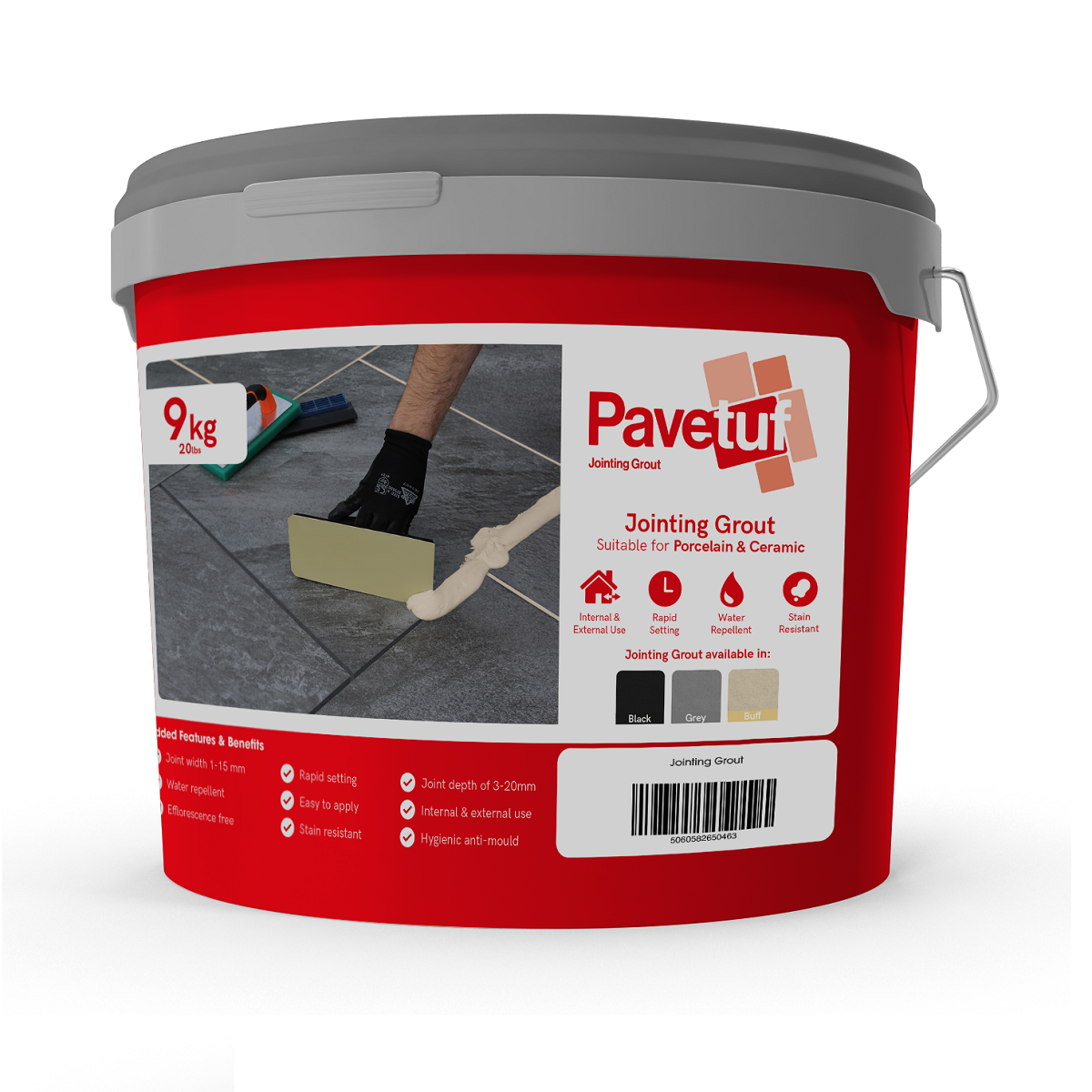 Pavetuf Jointing Grout - Grey - 9kg