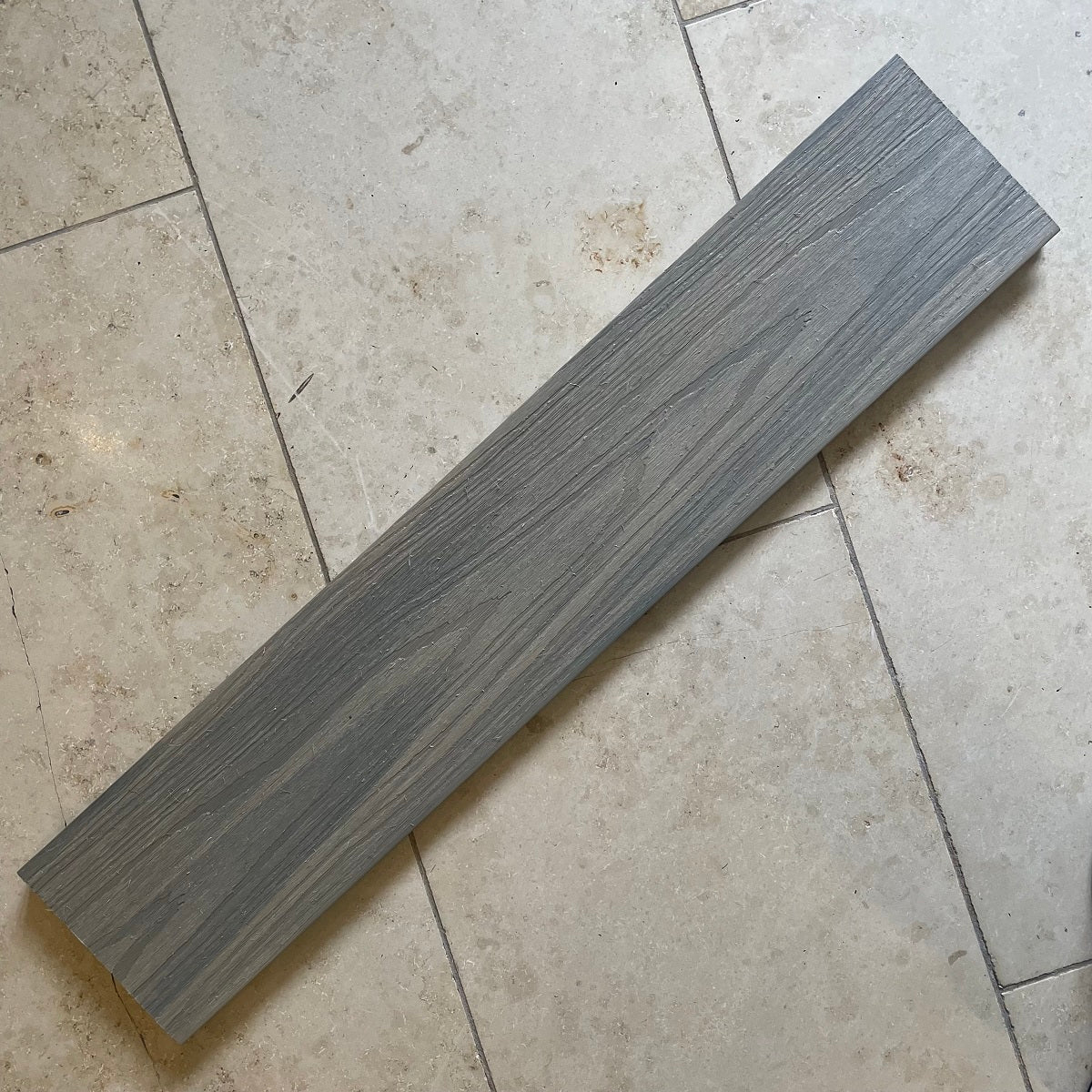 Optimum Composite Decking Edging Board - Antique Grey 3.6M Capped Edge Board