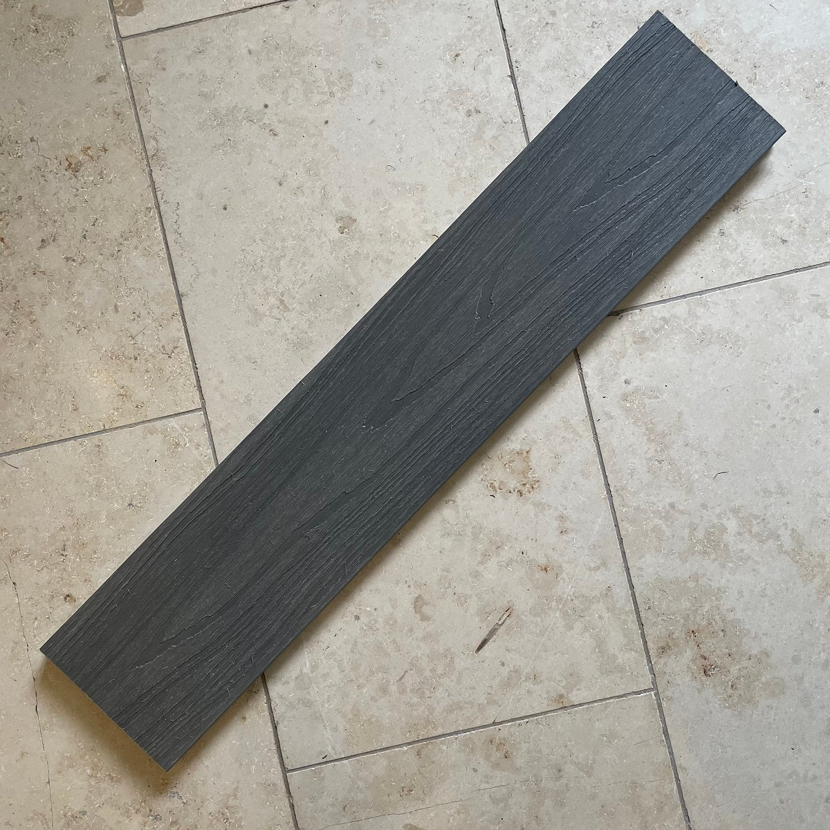 Optimum Composite Decking Edging Board - Ash Grey 3.6M Capped Edge Board