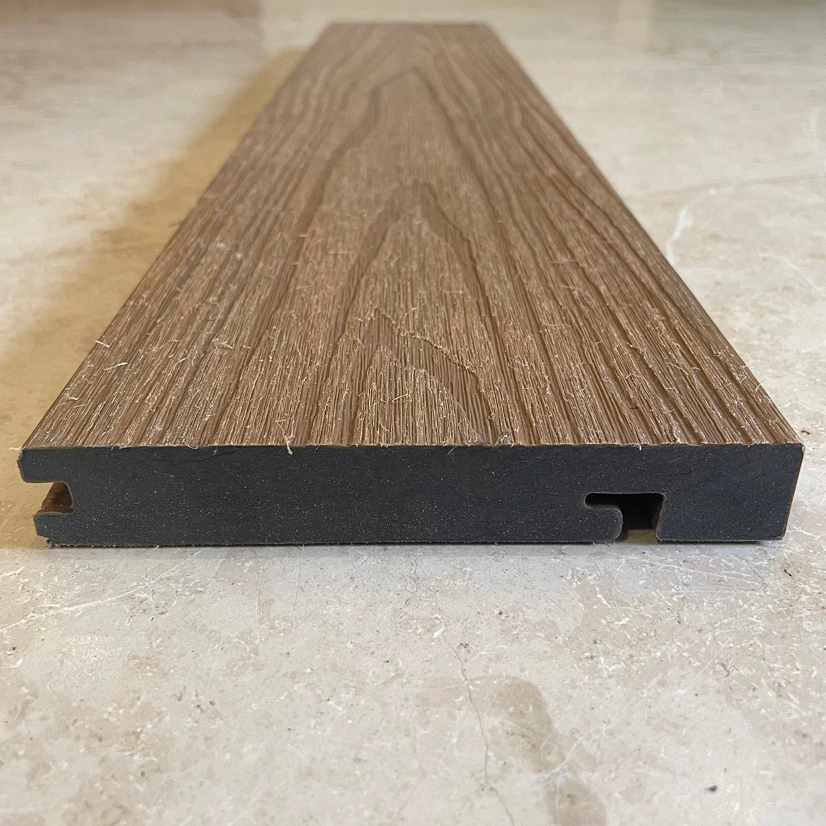 Optimum Composite Decking Edging Board - Chocolate Brown 3.6M Capped Edge Board