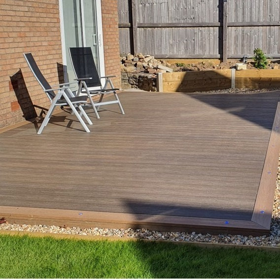 Optimum Composite Decking - Coffee & Chocolate Brown 3.6M Capped Dual-Sided Deck Board