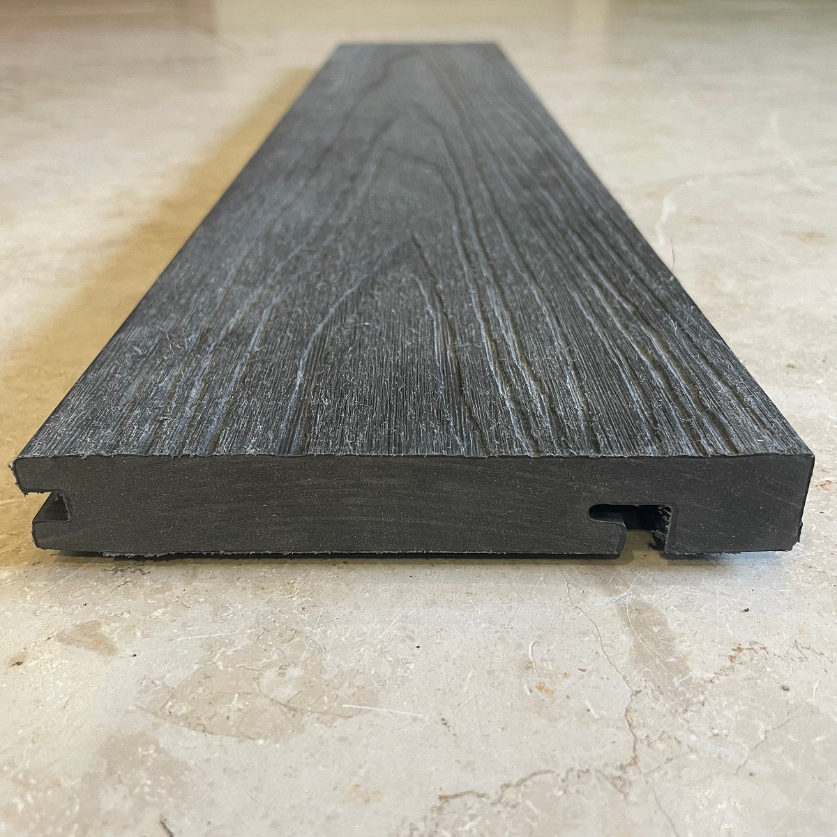 Optimum Composite Decking Edging Board - Shadow Grey 3.6M Capped Edge Board