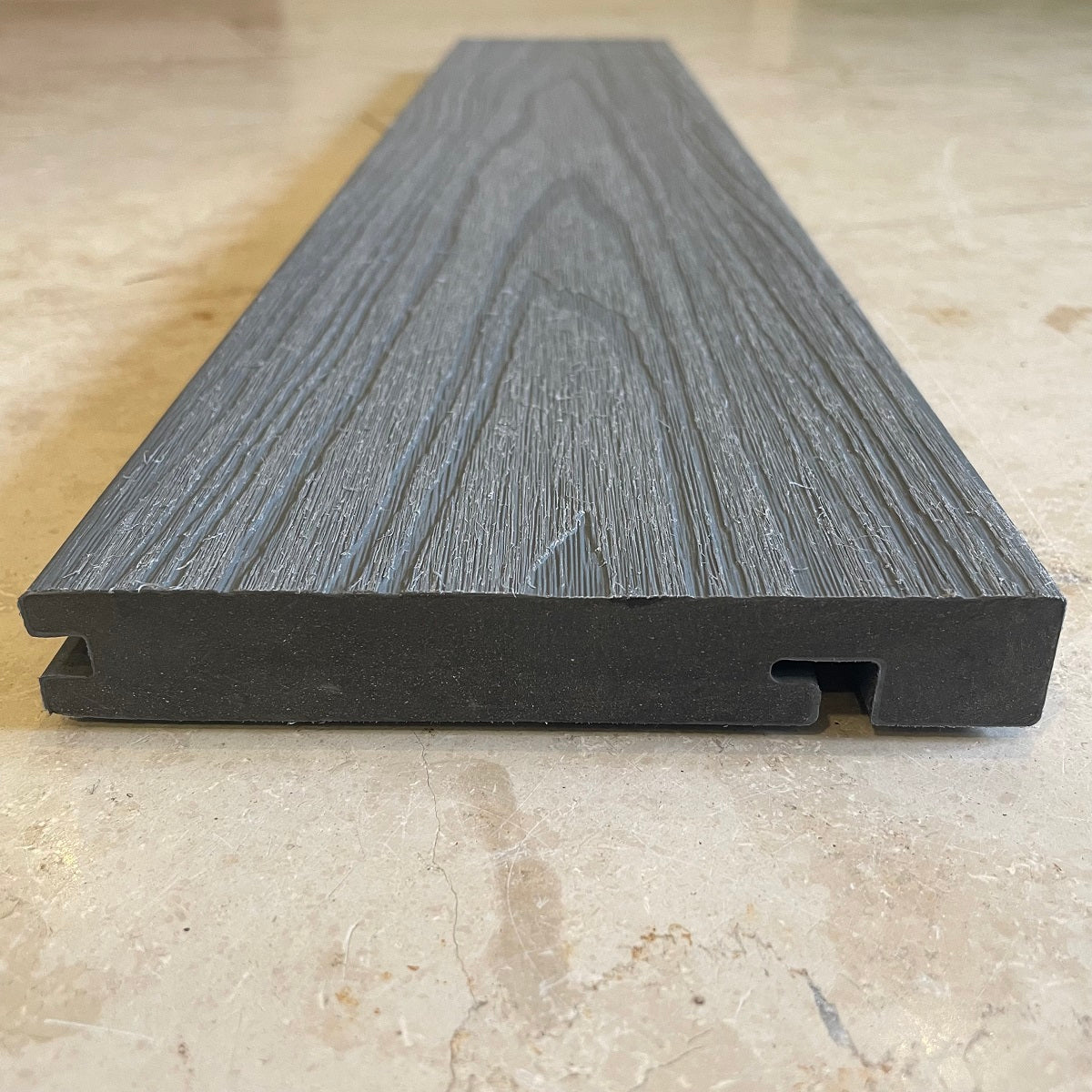 Optimum Composite Decking Edging Board - Smoke Grey 3.6M Capped Edge Board