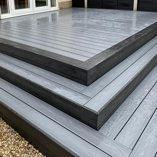 Optimum Composite Decking - Smoke & Shadow Grey 3.6M Capped Dual-Sided Deck Board