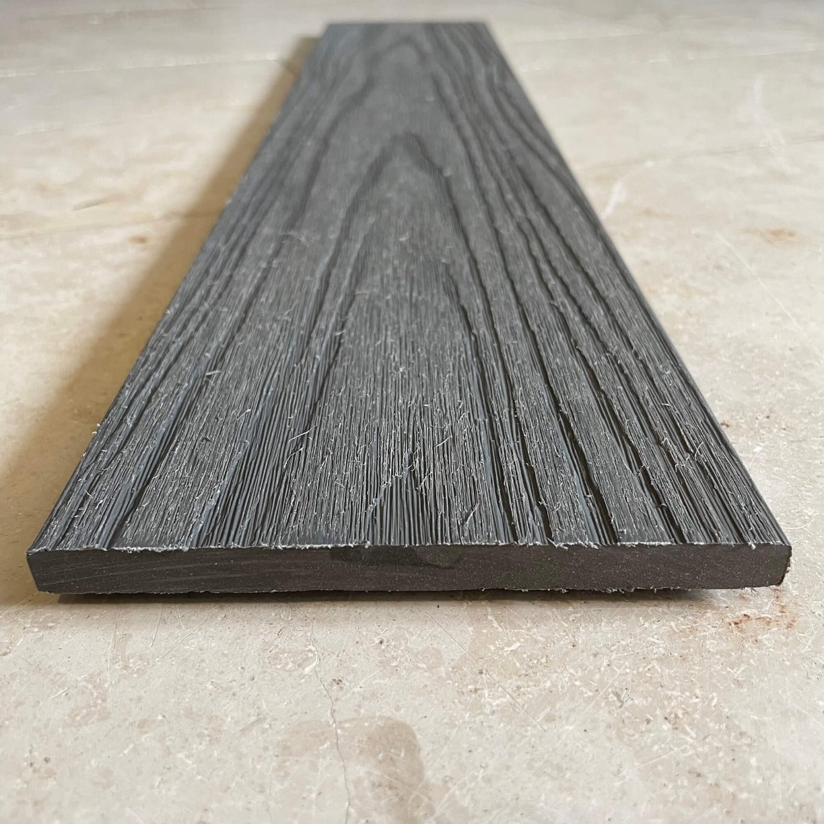 Optimum Composite Decking Fascia Board - Ash Grey 3.6M Capped Fascia Trim