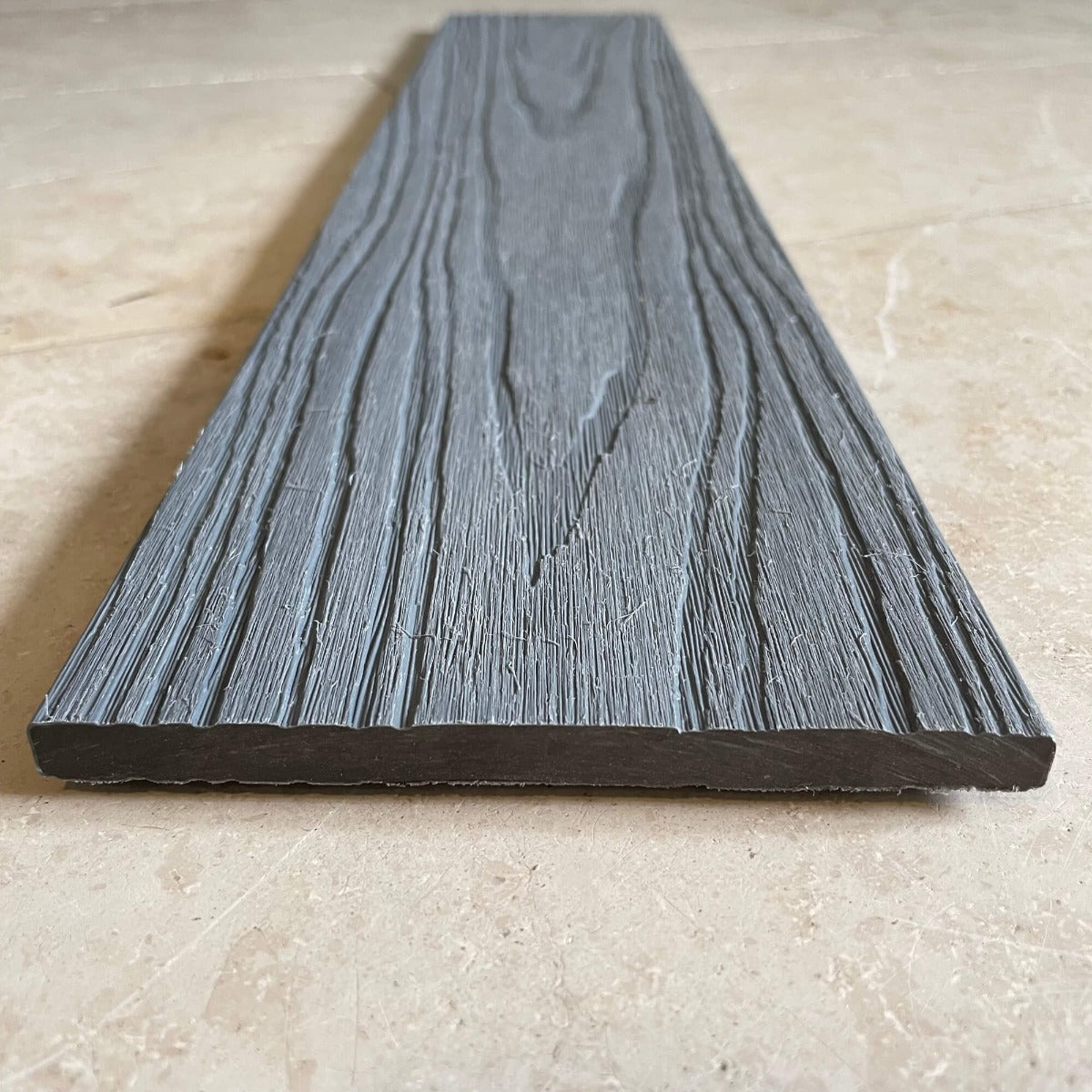 Optimum Composite Decking Fascia Board - Smoke Grey 3.6M Capped Fascia Trim