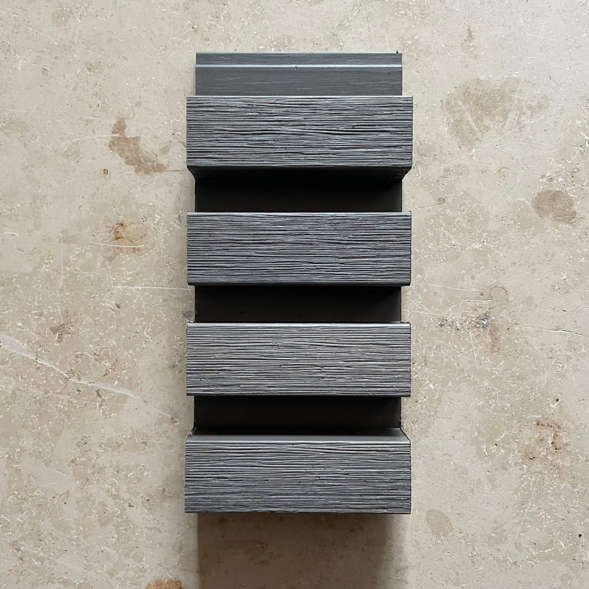 SAMPLE - Contemporary Composite Slatted Cladding - Pewter Grey