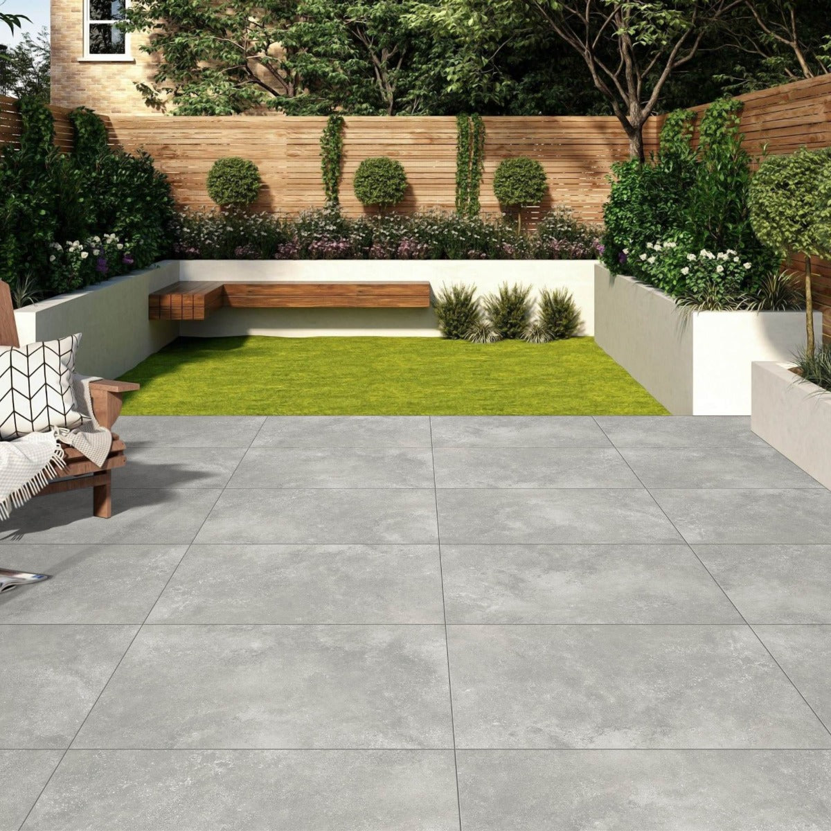 Strata Stones Sansar Terra Grey Porcelain Paving 600x600x20mm - 21.6m2 Pack