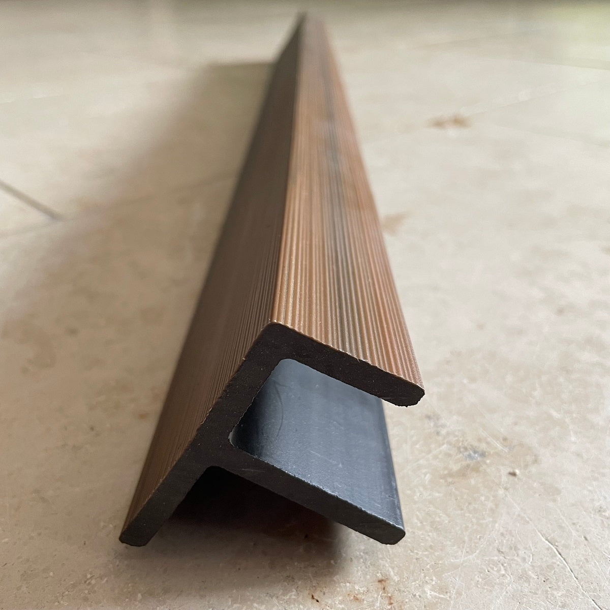 Traditional Composite Panel Cladding End Trim - Cedar Brown