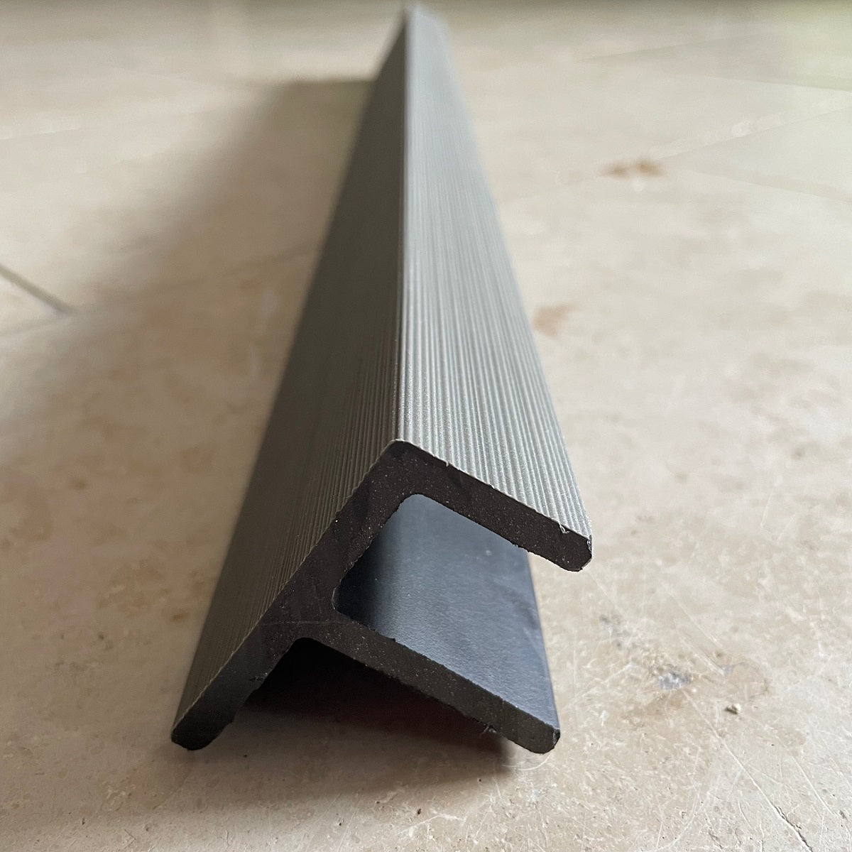 Traditional Composite Panel Cladding End Trim - Pewter Grey